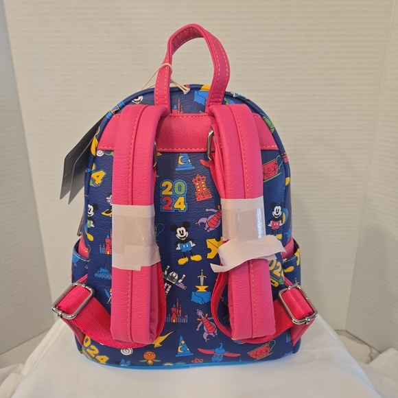 NWT 2024 Disney × Loungefly Mickey Minnie Figment 4 Parks Backpack main image 12